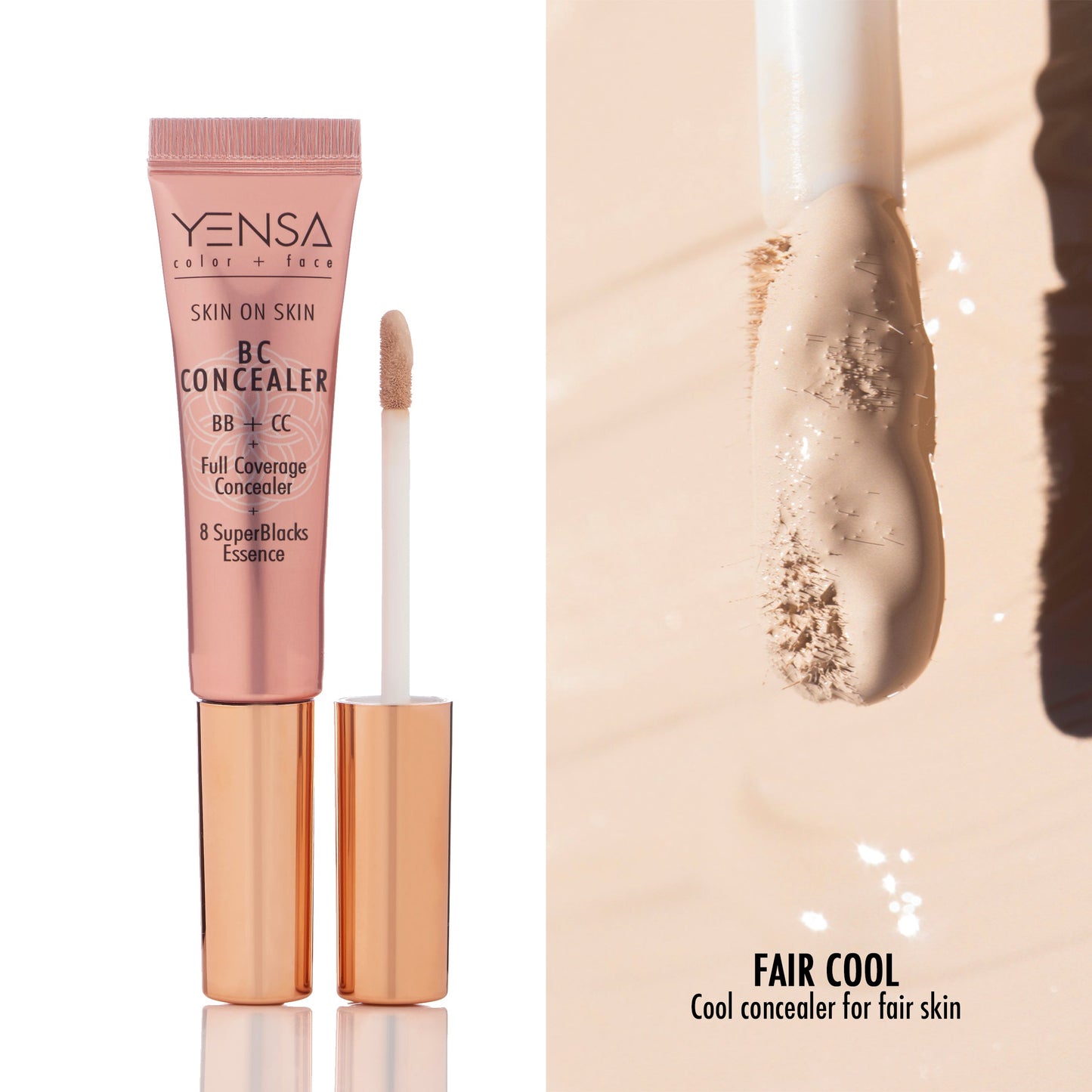 Skin-On-Skin BB + CC Full Coverage Hyaluronic Serum Concealer