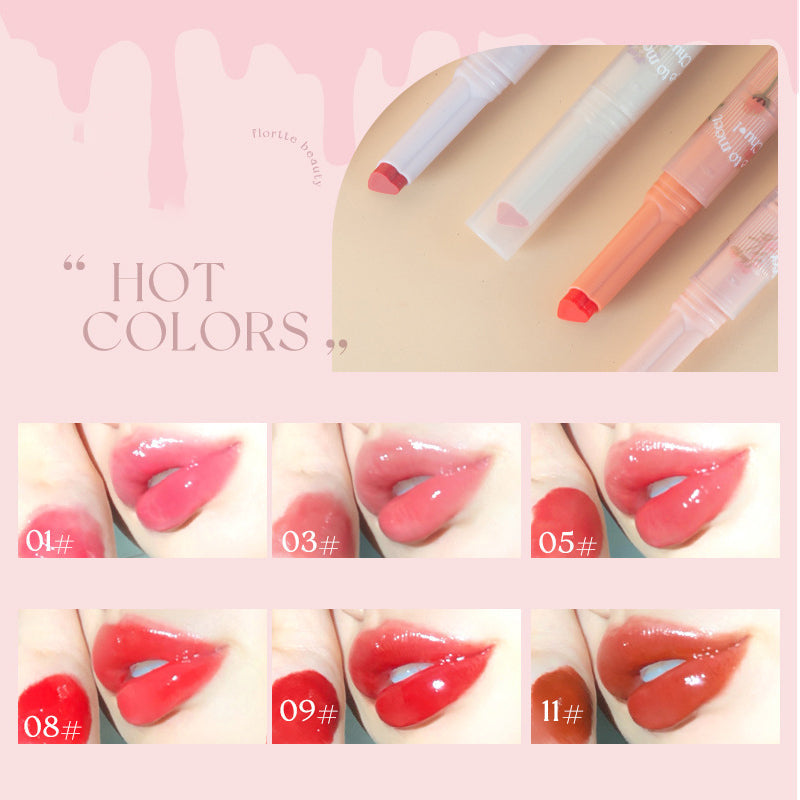 FLORTTE First Kiss Love Stick Lipstick Pen with Mirror Glow Market