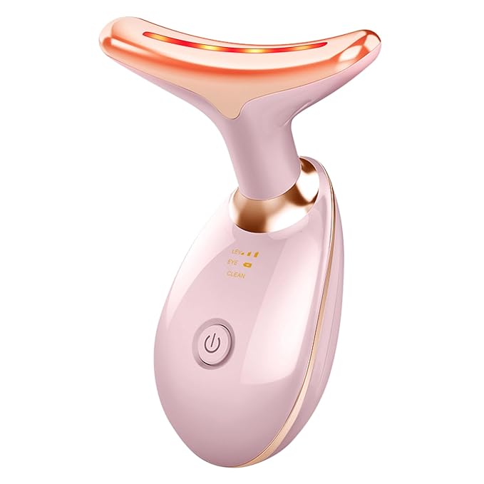 Beauty Facial Massager, 7 Color Wavy Acne Beauty Microcurrent Facial Device Skin Firming for Face Neck Beauty Device, Glow Market