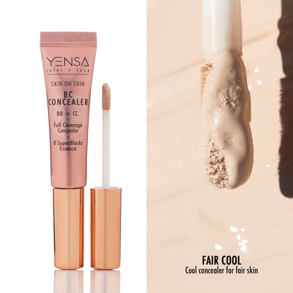 Skin-On-Skin BB + CC Full Coverage Hyaluronic Serum Concealer