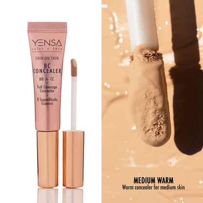 Skin-On-Skin BB + CC Full Coverage Hyaluronic Serum Concealer
