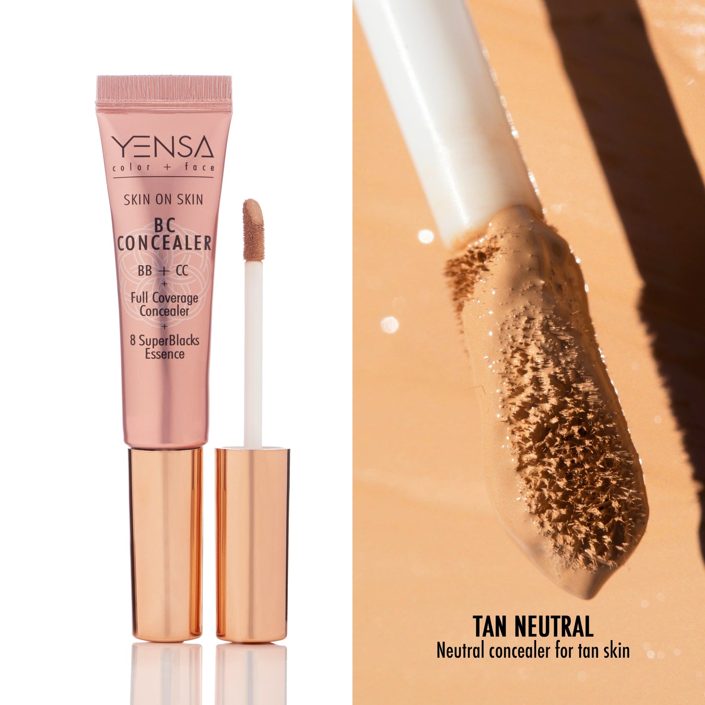 Skin-On-Skin BB + CC Full Coverage Hyaluronic Serum Concealer