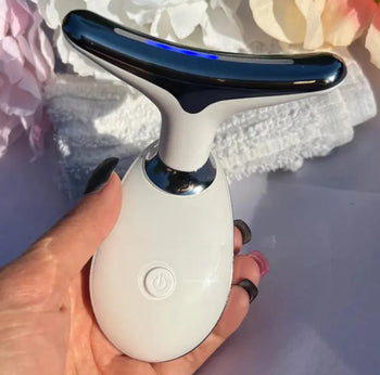 Beauty Facial Massager, 7 Color Wavy Acne Beauty Microcurrent Facial Device Skin Firming for Face Neck Beauty Device, Glow Market